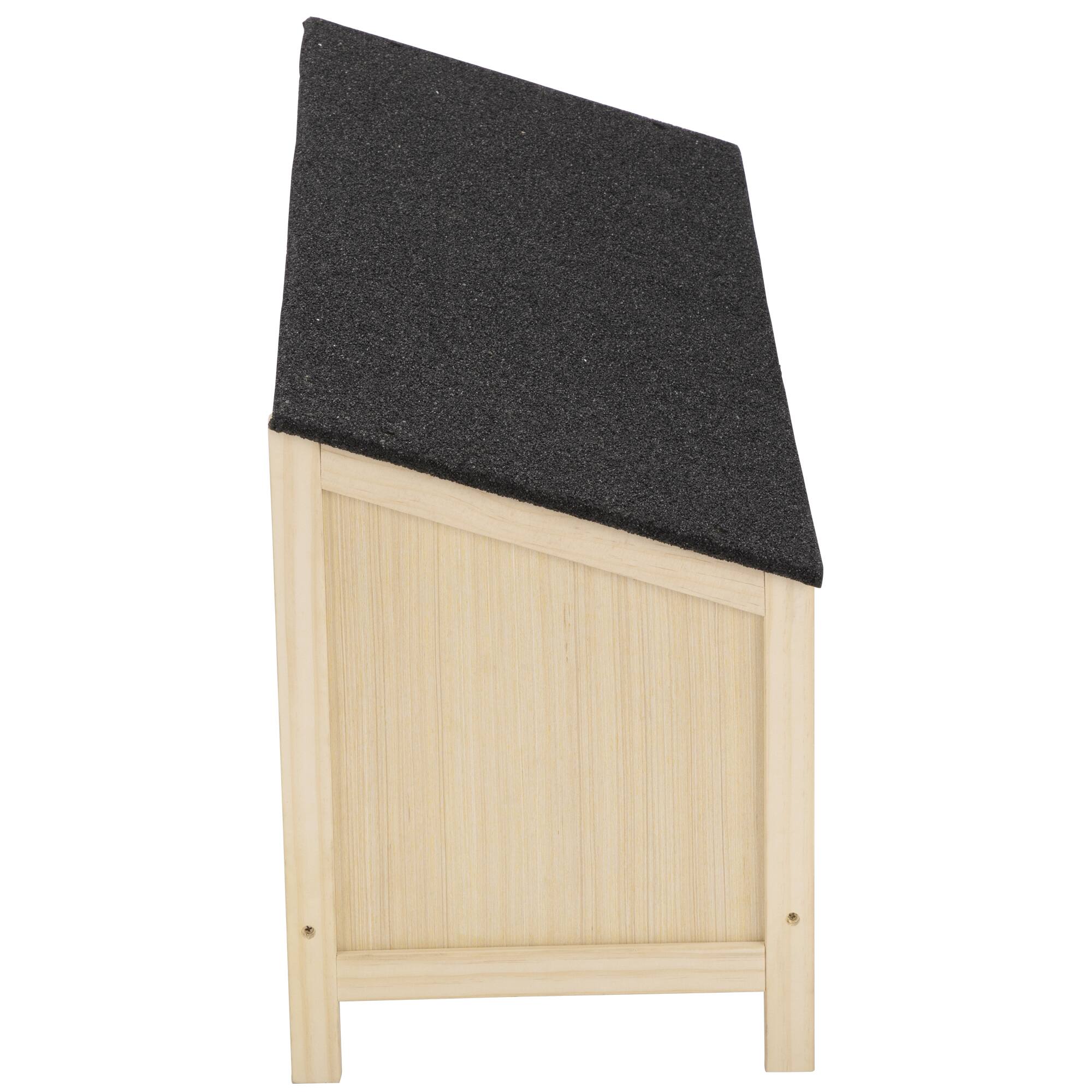 Alt View 2. Boyel Living - Natural Wood Color Chicken Coop with Waterproof Roof and 3 Nest Areas with Pine WoodandAsphalt - Brown.