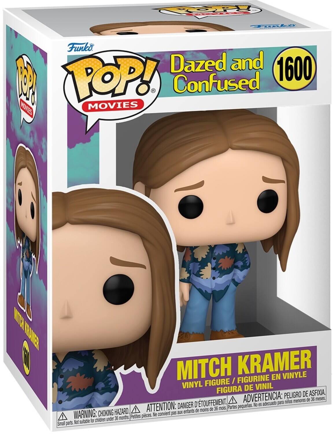 HOP Tply o Funko Dazed and 1600 1 POP! MOVIES Confused MOVTES TR YRALIER MITCH KRAMER VINYLE FIGURINE EN FIGURE / VINYL DE VINIL FIGURA DE ASFIXIA ADVERTENCIA: PELIGRO DE ASFIXIA. ATTENTION: DANGER D'ÉTOUFFEMENT. Partes pequerias. No es adecuado para menores de 36 mois. CHOKING HAZARD. WARNING: CHOKING HAZARD. Small parts. Not suitable for children under 36 months. Petites pieces. Ne convient pas aux enfants.
