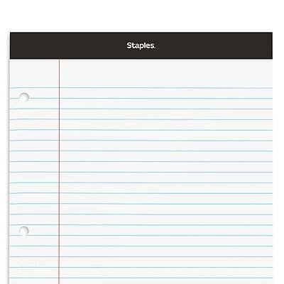 Alt View 4. Staples - Double-Sheet Notepad, 8.5" x 11.75", Letter Size, 100 Sheets/Pad - White.
