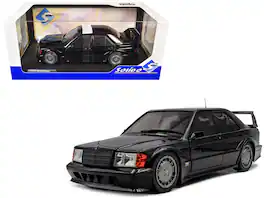 Mercedes Benz 190 Evolution II (W201) "Solido Works" Black 1/18 Diecast Model Car by Solido