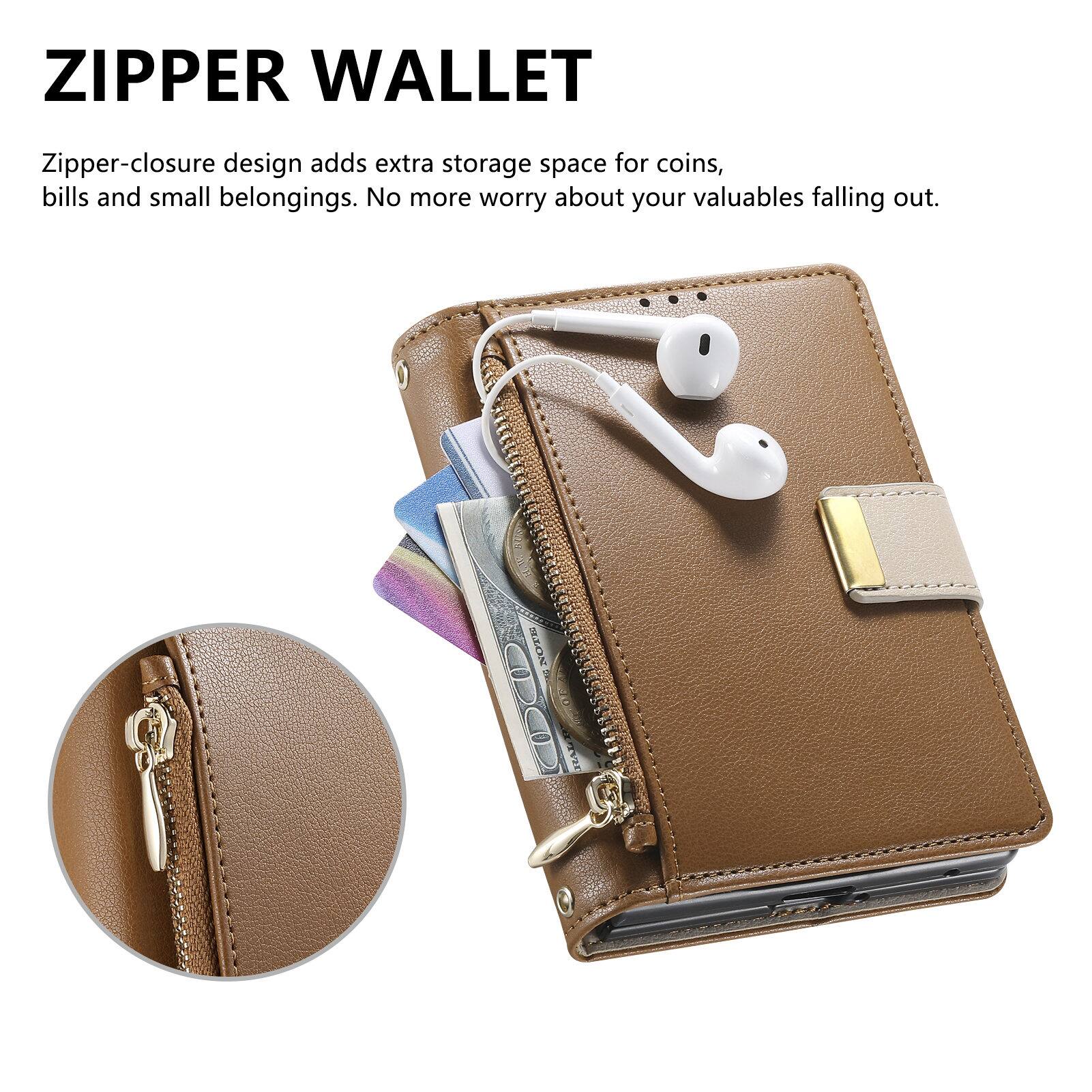ZIPPER WALLET

Zipper-closure design adds extra storage space for coins, bills and small belongings. No more worry about your valuables falling out.
