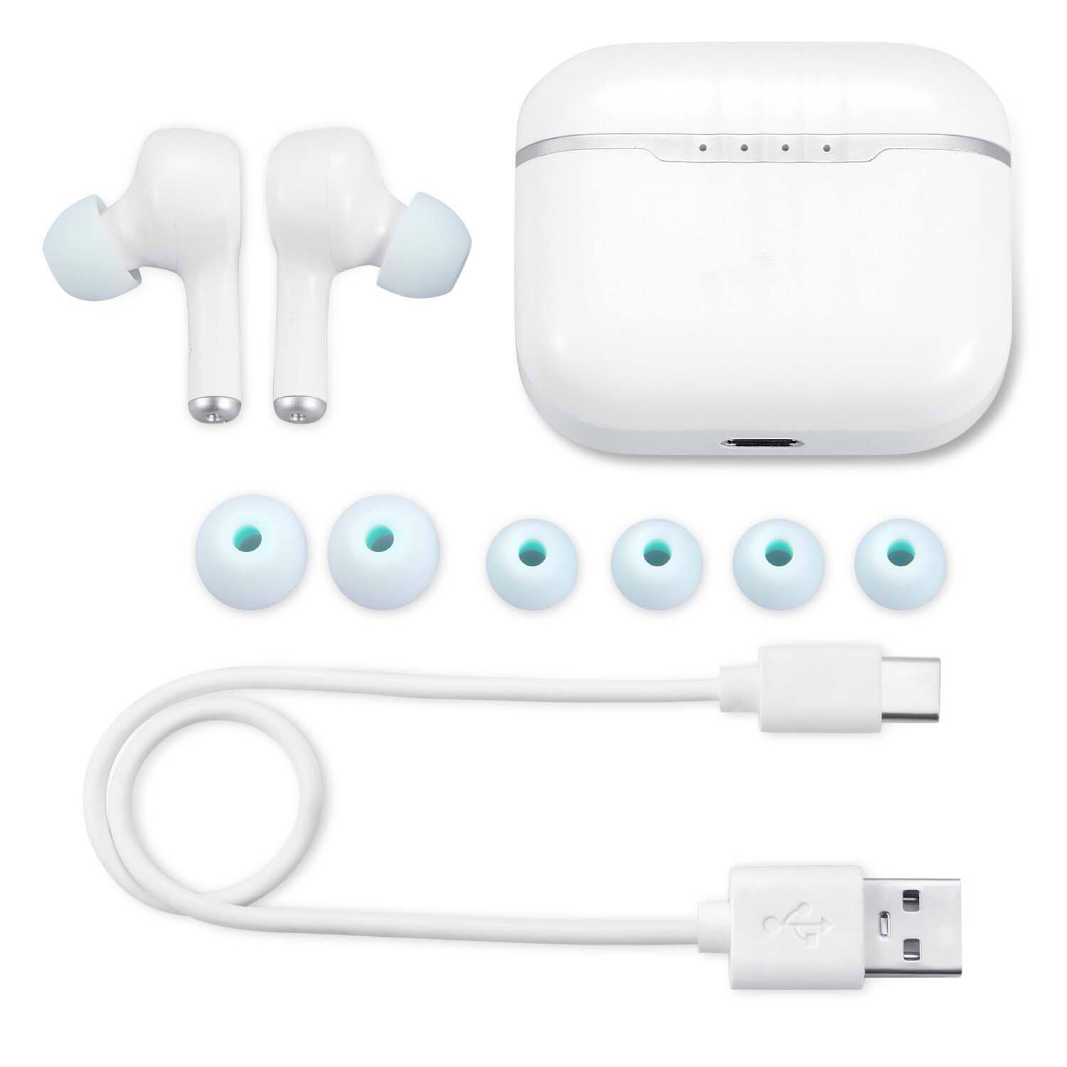 Alt View 5. HOM - Active Noise-Canceling Wireless Earbuds - True Wireless Bluetooth Headphones - Black.