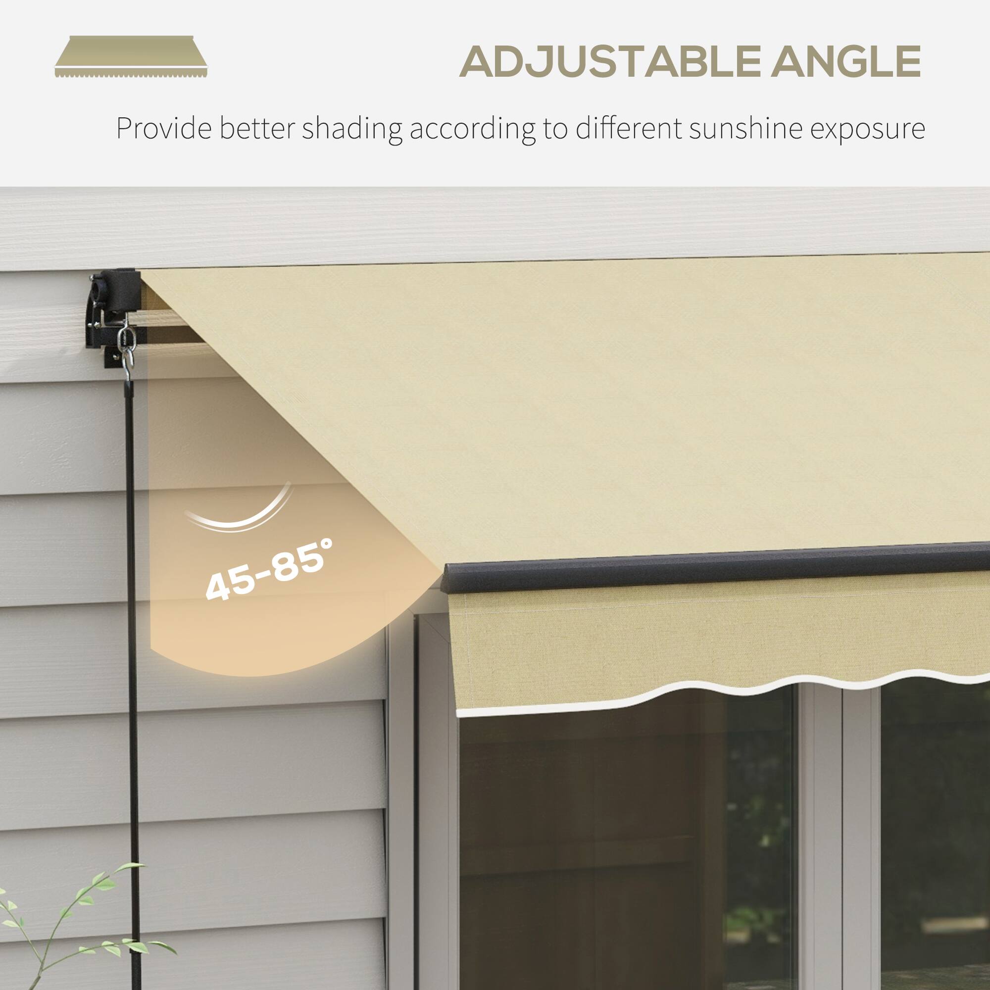 ADJUSTABLE ANGLE
Provide better shading according to different sunshine exposure
45-85°