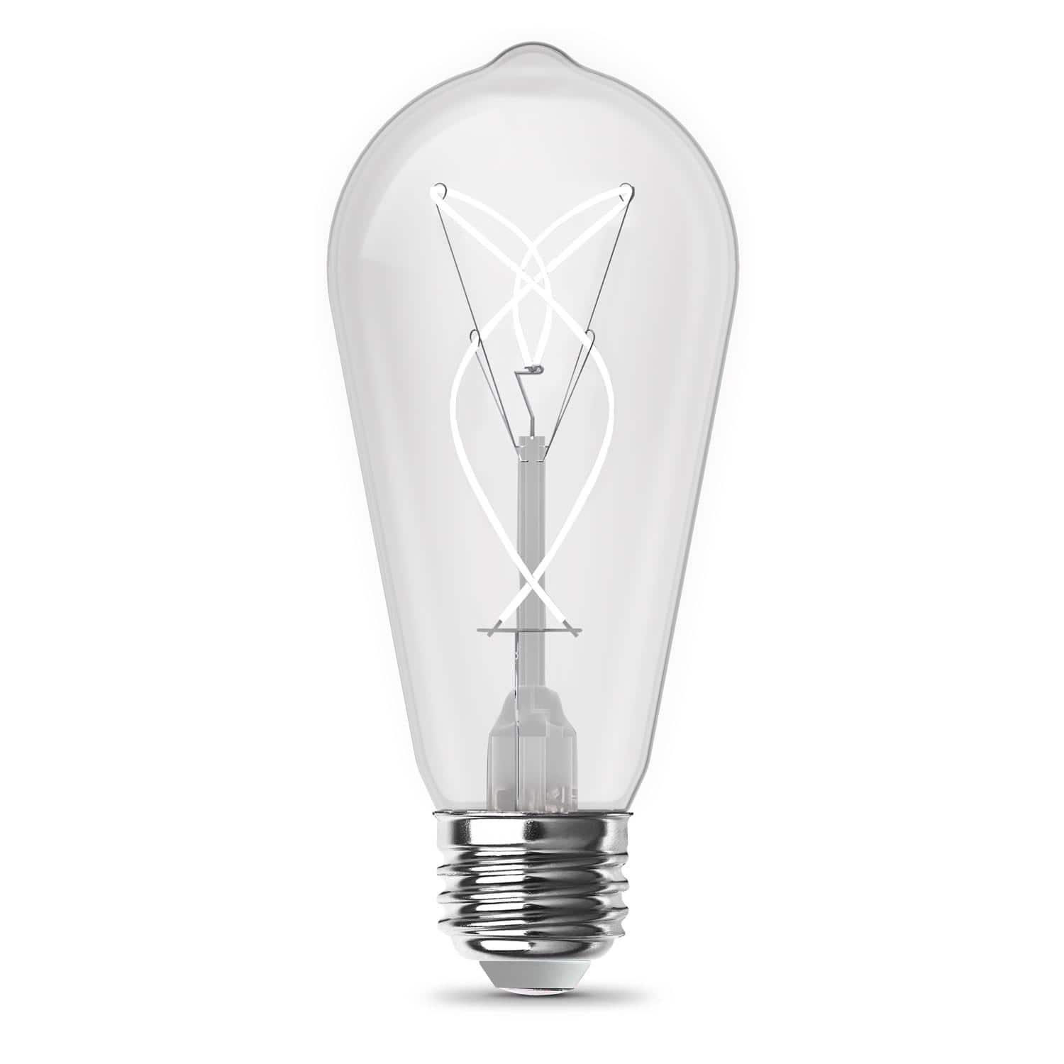 FEIT ELECTRIC - Feit ST19 E26 (Medium) Filament LED Bulb Soft White 60 Watt Equivalence 2 pk