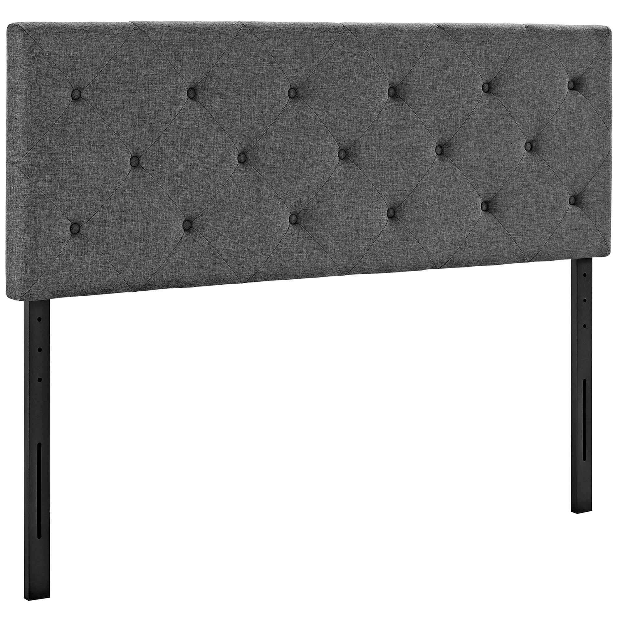 Angle. Modway - Terisa Upholstered Fabric King Headboard by Modway - Gray.