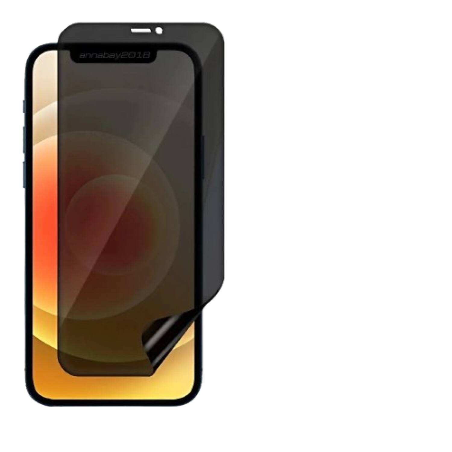 Front. Home Collection - 2 Pack Privacy Hydrogel Screen Protector for iPhone 17 Pro Anti Spy TPU Film - Transparent.