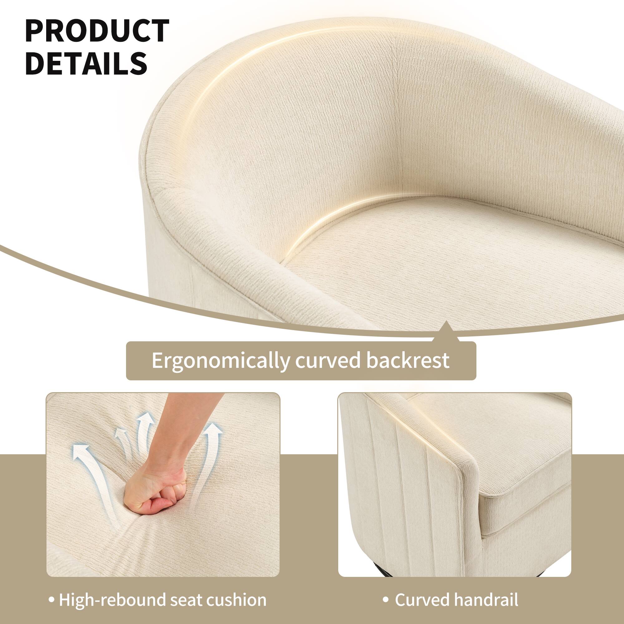 PRODUCT DETAILS

- Ergonomically curved backrest
- High-rebound seat cushion
- Curved handrail
