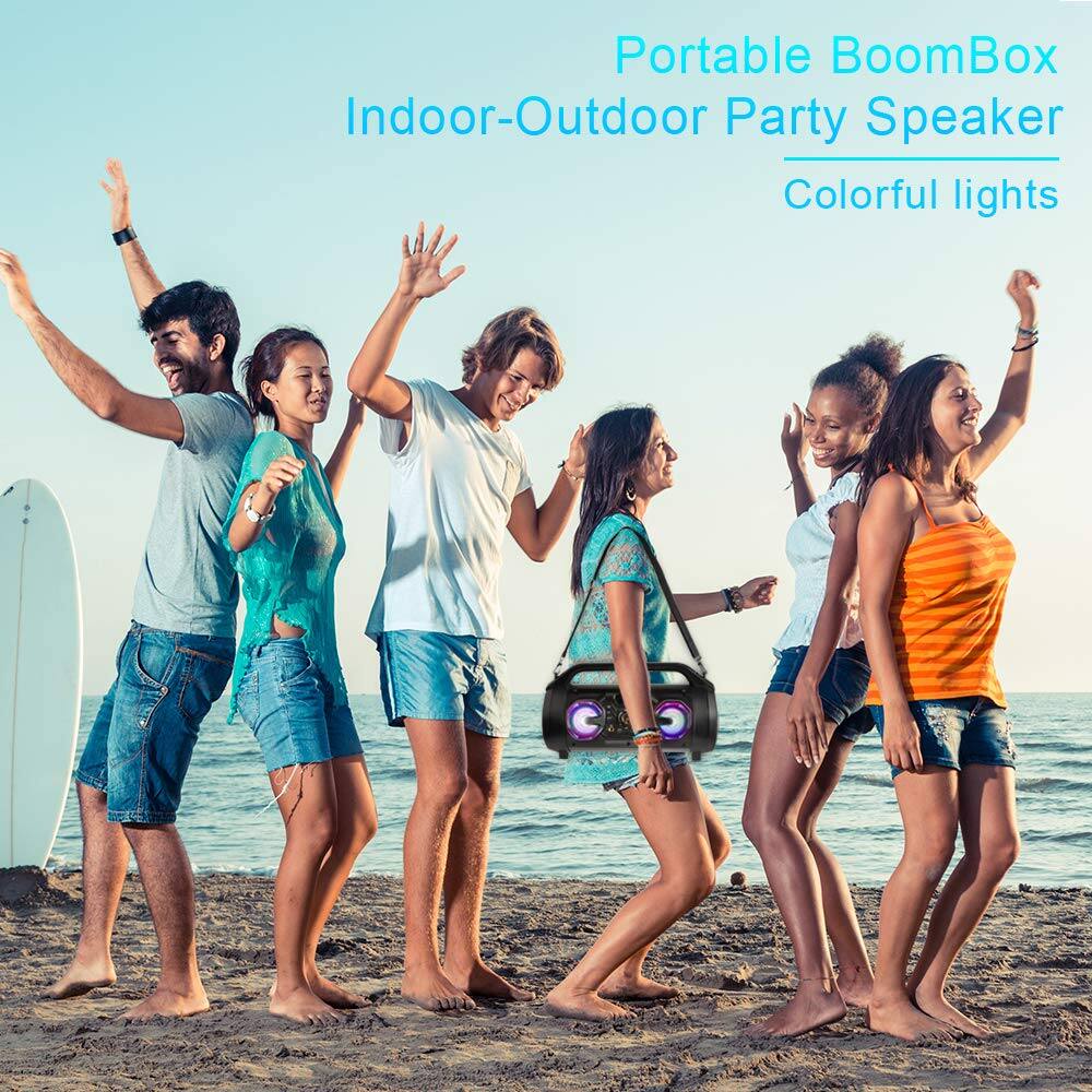Portable BoomBox  
Indoor-Outdoor Party Speaker  
Colorful lights