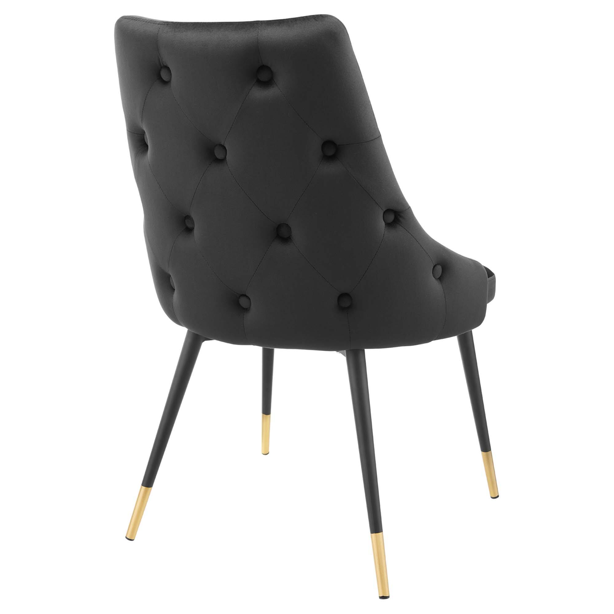 Back. Modway - Adorn Tufted Performance Velvet Dining Side Chair by Modway - Black.