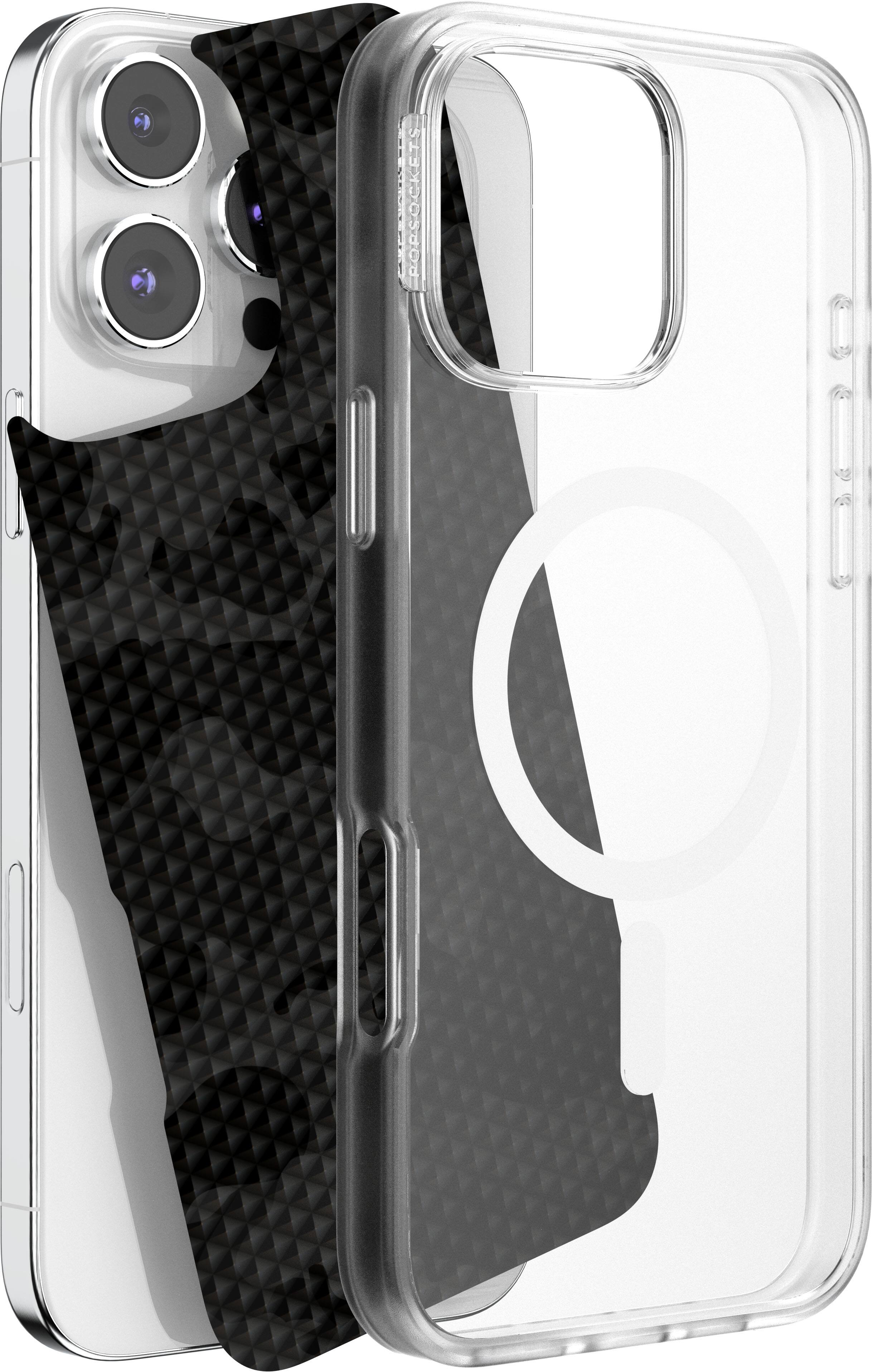 Left. PopSockets - Looks iPhone 16 Pro Max Swappable Graphic Case Inserts (3 per pack) - compatible w/ PopSockets PopCase only - Geo Bundle.