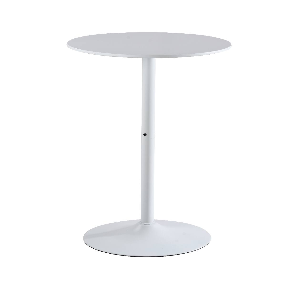 Alt View 8. Loheer - Loheer White Round Bar Table, MDF Top and Matte Iron Base, 24 Inch Tabletop for Small Spaces - White.