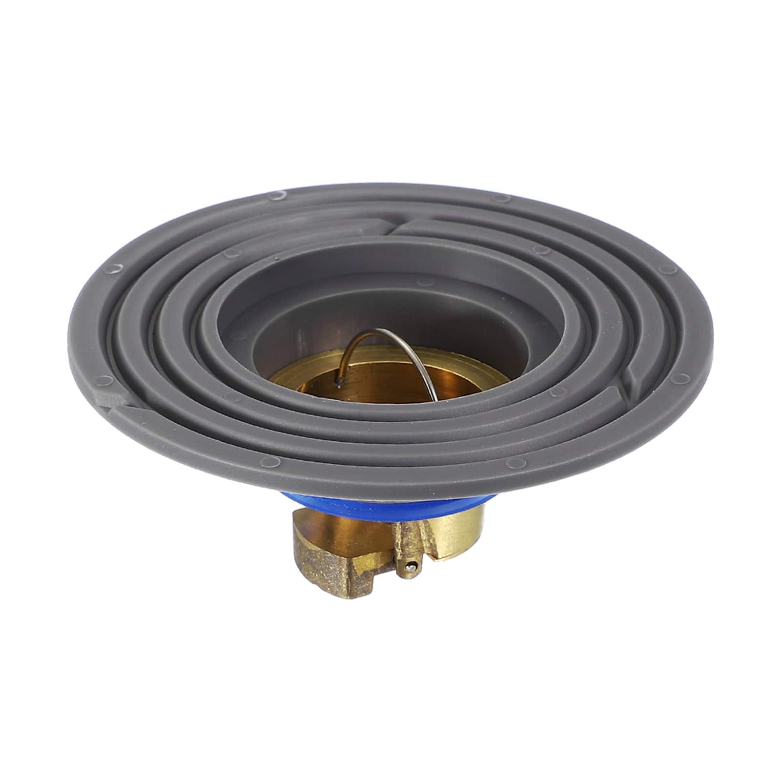 Unique Bargains - Odor Proof Floor Drain, Brass Floor Drain w/ Rubber Adaptor for 2-3.9" Caliber Pipes Tubes Bathroom/Kitchen - Black Gold