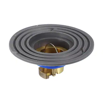 Front. Unique Bargains - Odor Proof Floor Drain, Brass Floor Drain w/ Rubber Adaptor for 2-3.9" Caliber Pipes Tubes Bathroom/Kitchen - Black Gold.