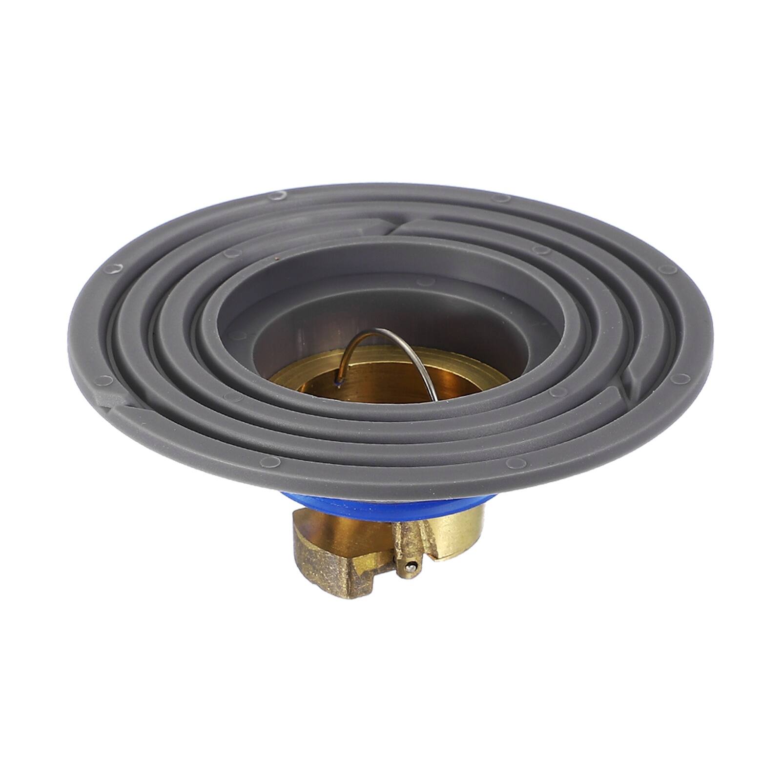 Front. Unique Bargains - Odor Proof Floor Drain, Brass Floor Drain w/ Rubber Adaptor for 2-3.9" Caliber Pipes Tubes Bathroom/Kitchen - Black Gold.