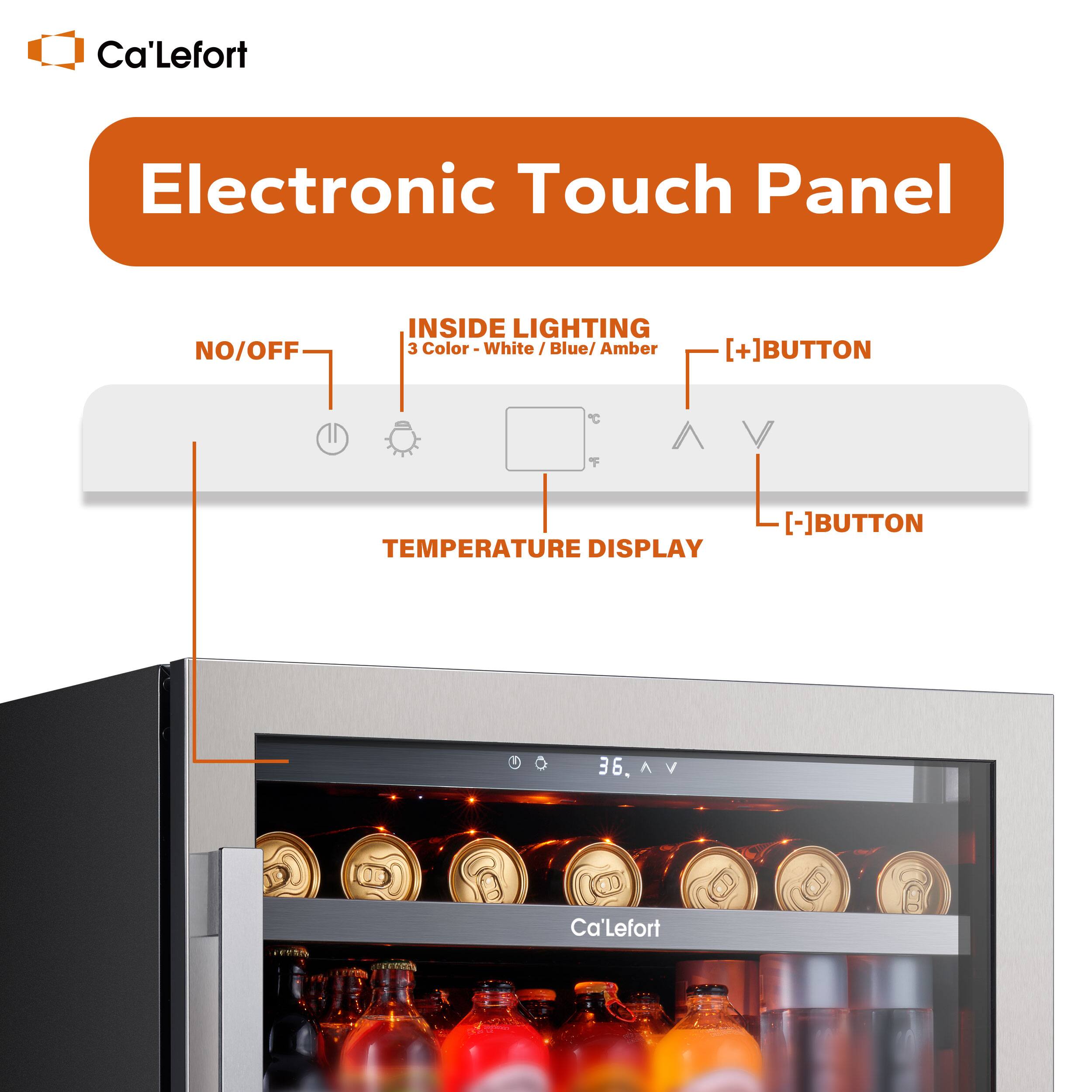 Ca'Lefort Electronic Touch Panel NO/OFF INSIDE LIGHTING 3 Color -White/Blue/ Amber [+]BUTTON C 7 V TEMPERATURE DISPLAY [-]BUTTON 36.  Ca'Lefort