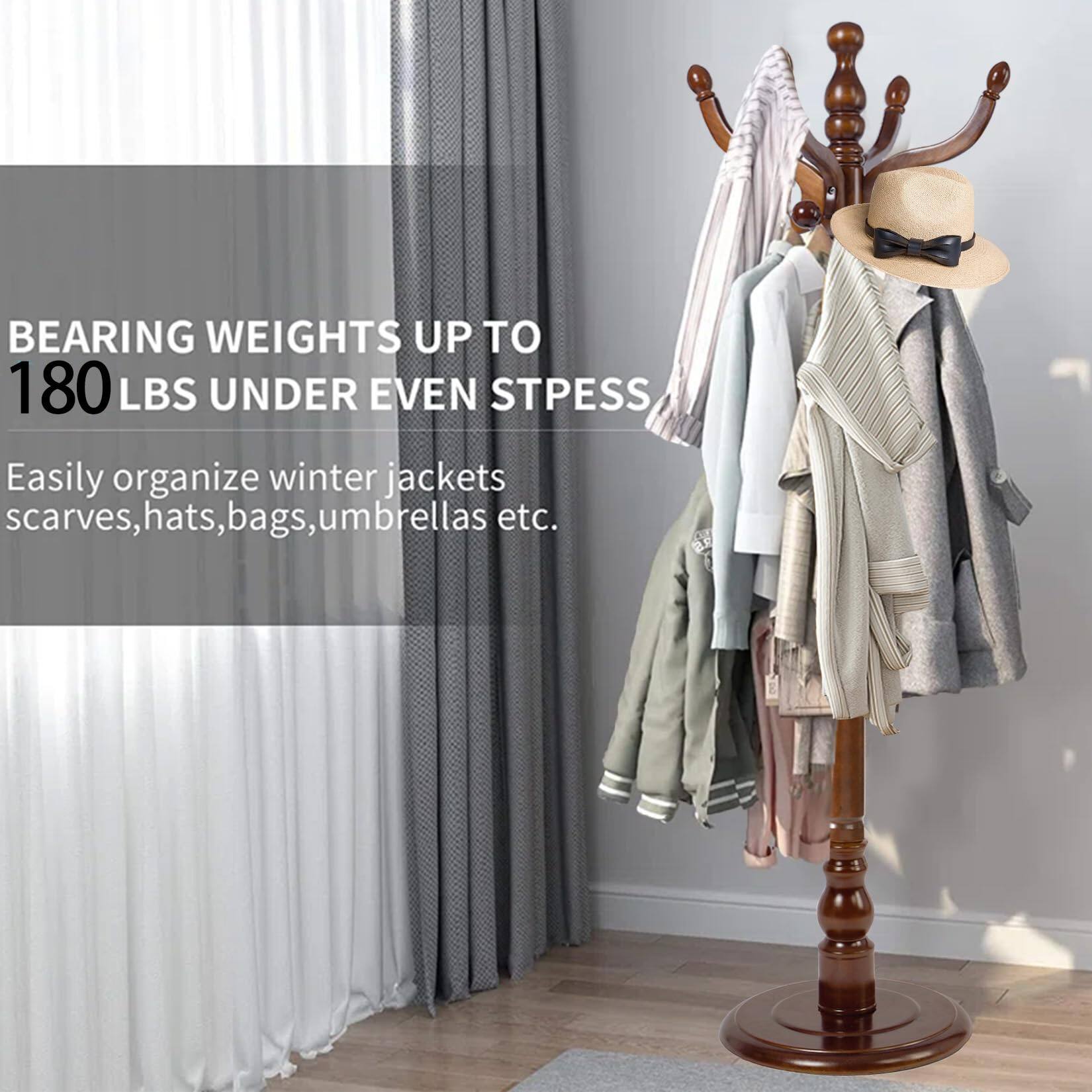 BEARING WEIGHTS UP TO 180 LBS UNDER EVEN STRESS

Easily organize winter jackets, scarves, hats, bags, umbrellas etc.