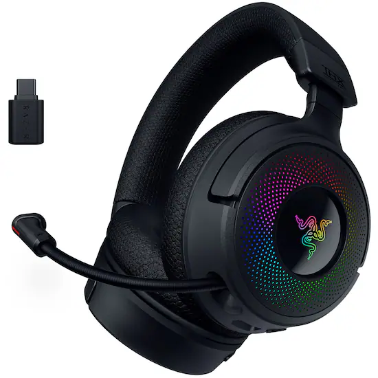 Razer Kraken V4 Wireless Gaming Headset with 9 Zone Chroma RGB For PC Mac PS5 Nintendo Switch Steam Deck Smartphone Black RZ04 05170100 R3U1 Best Buy