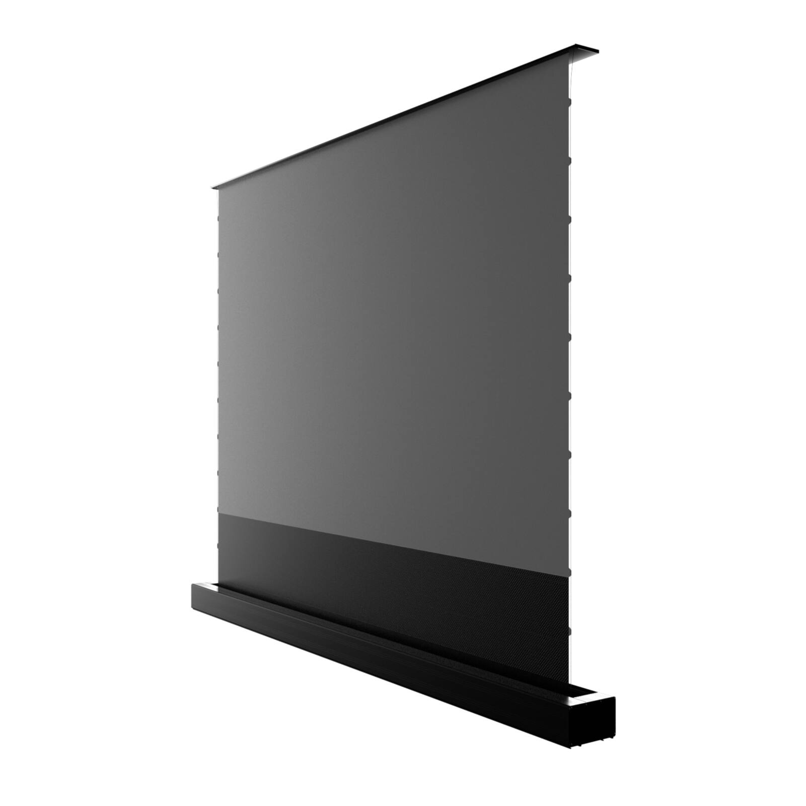 Left. Valerion - ALR-F210LT 100" Motorized Floor Rising Long Throw Ratio ALR Screen,0.8dB Gain，4K/8K 3D，16:9 Fixed Frame - BLACK.