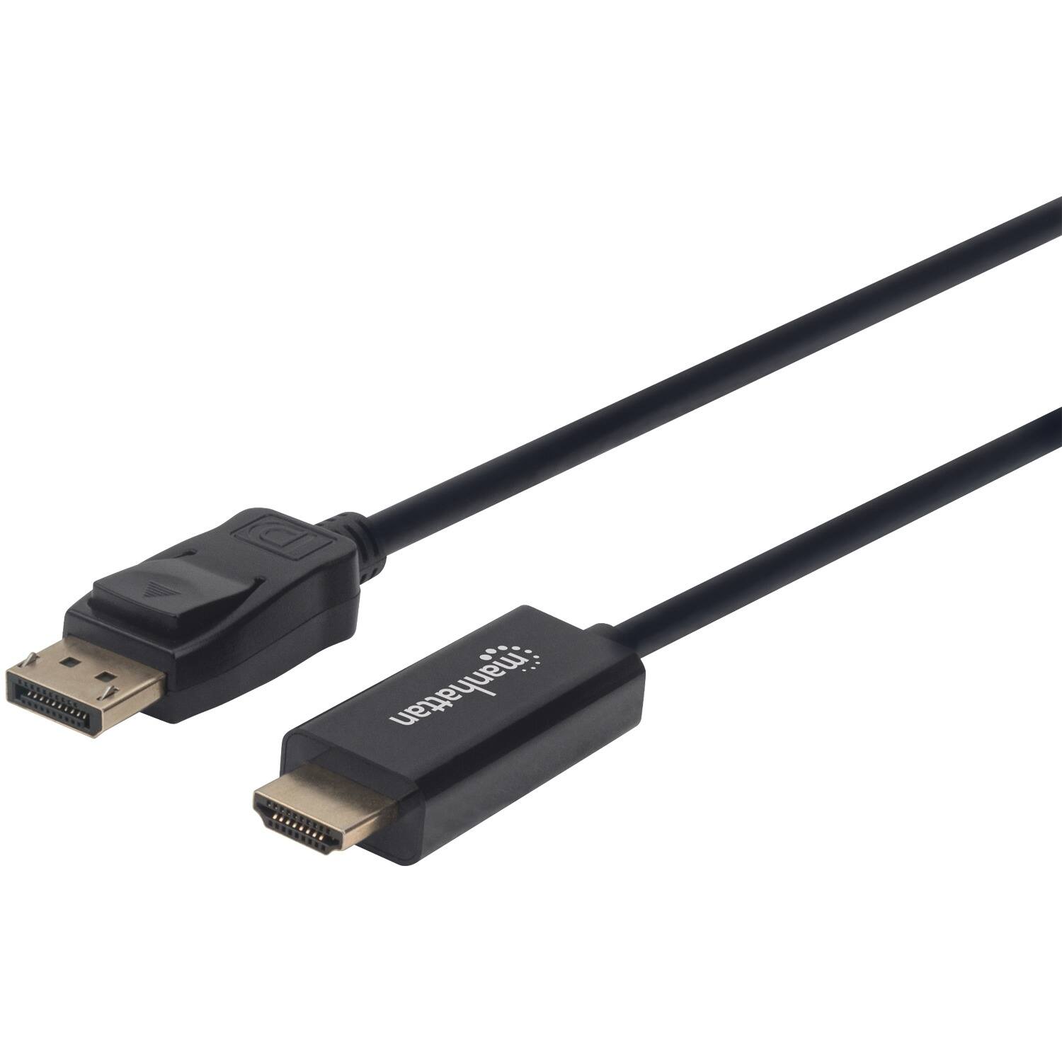 Manhattan - 153195 4k @ 60 Hz Displayport To Hdmi Cable (3 Ft.) - Black
