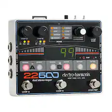 BANK LOOP R TEMPO R TYPE I OVERDUB R LEVEL TRIGGER ERASE PUSH SELECTS MODE LOOP A LOOP B TORN ADJUSTS VALUE INPUT GAIN REC PLAY MEM REC PLAY MEM FC MONO 99 L CLIP R - L OCTAVE REVERSE OCTAVE RHYTHM TAP ON REVERSE OUTPUTS A B R 22500 electro-harmonix NEW YORK CITY, USA dual stereo looper MIC MONO - INPUTS R LOOP A LOOP B STOP/TAP