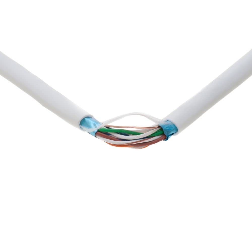 Back. Cables Direct Online - Cat5e FTP Ethernet Cable 1000ft Pull Box Solid 24AWG Shielded Bulk CCA Network Wire White - White.