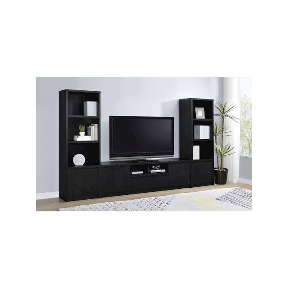 Alt View 1. Coaster Co. of America - Winfield 3-piece Entertainment Center 78-inch TV Stand Black - Black.