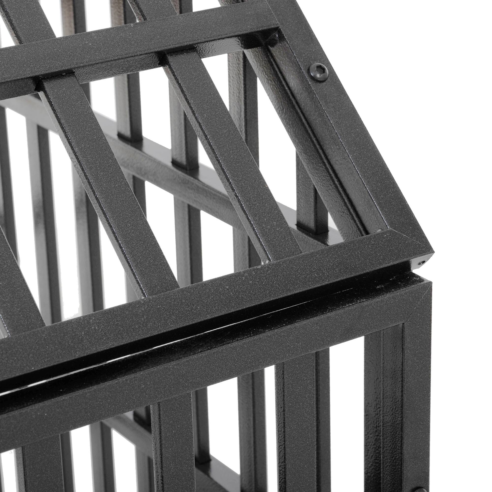 Alt View 7. Boyel Living - 55-Inch Heavy-Duty Dog Crate with Double Doors and Locking Casters - Black.