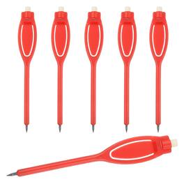 Unique Bargains - 2H Pencils, 6pcs Golf Scoring Pencils w/ Eraser Plastic Bulk for Sport Games, Meeting, Office, 12.5CM - Red