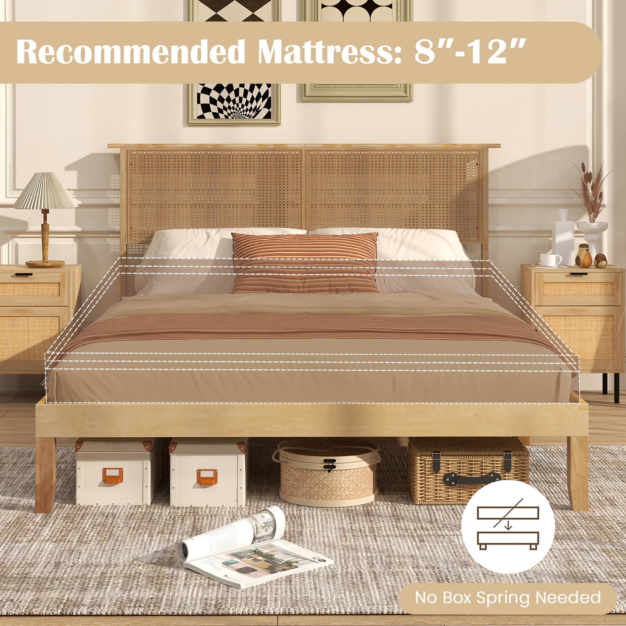 Recommended Mattress: 8"-12"

No Box Spring Needed