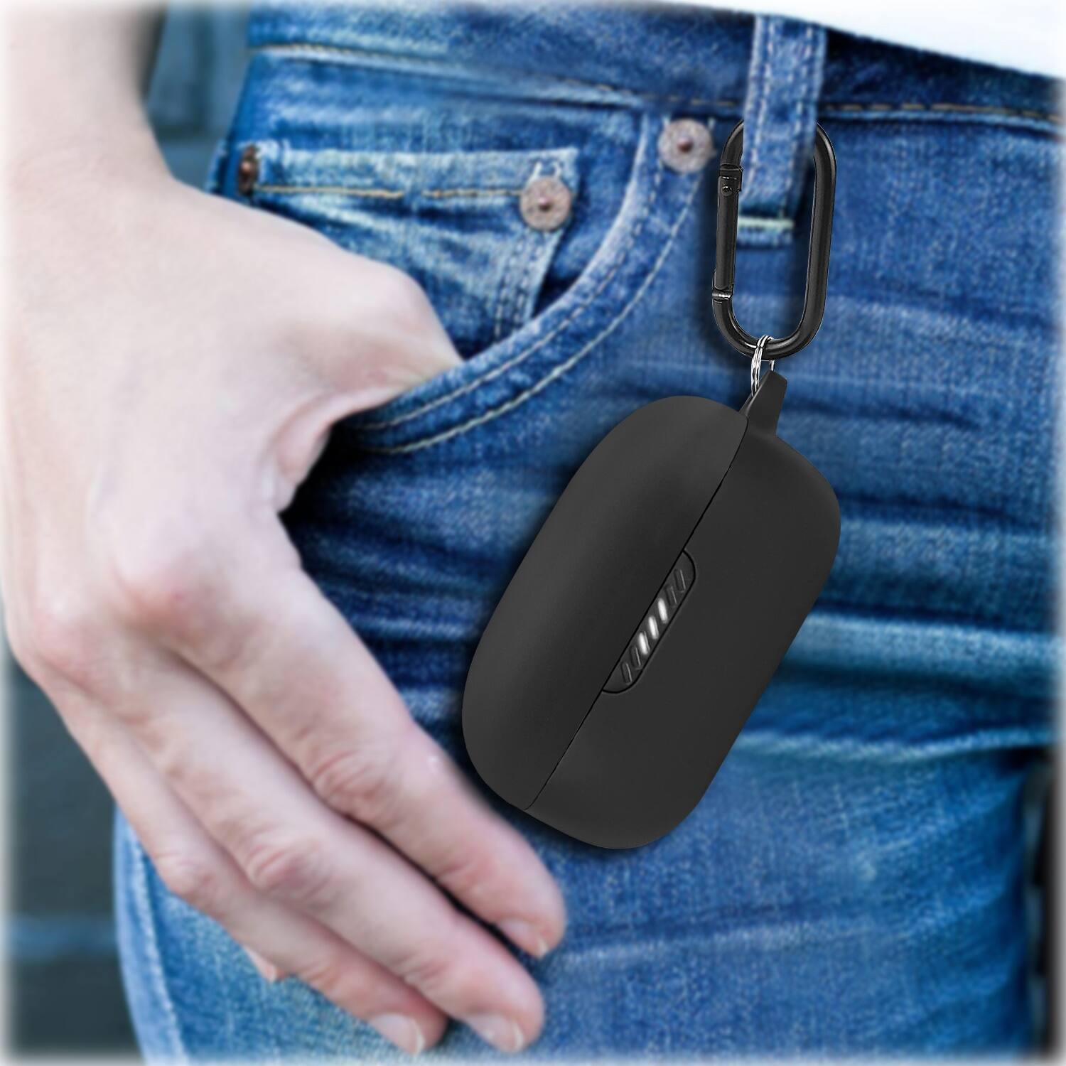 Alt View 14. SaharaCase - Anti-Slip Silicone Case for JBL Live Free 2 Headphones - Black.