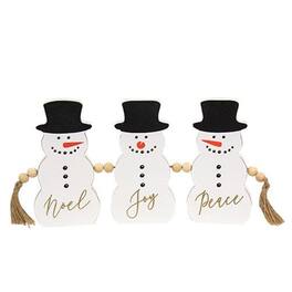 BreeBe - *Snowman Noel Joy Peace Sitter - Multi