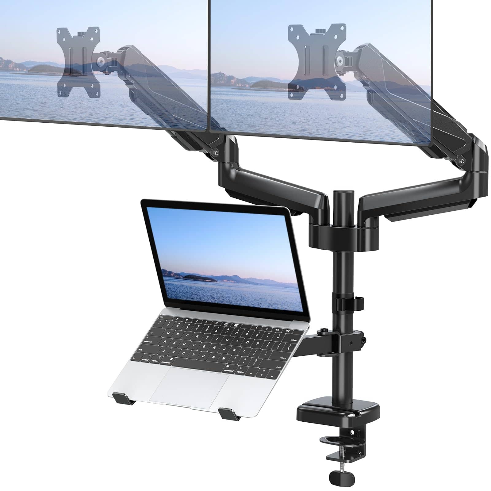 Earthley Blooms - Monitor Laptop 2 Max 27 Computer Screens Tray Fits Notebook 3 1 Adjustable Desk With Vesa Bracket 75 100mm - Default