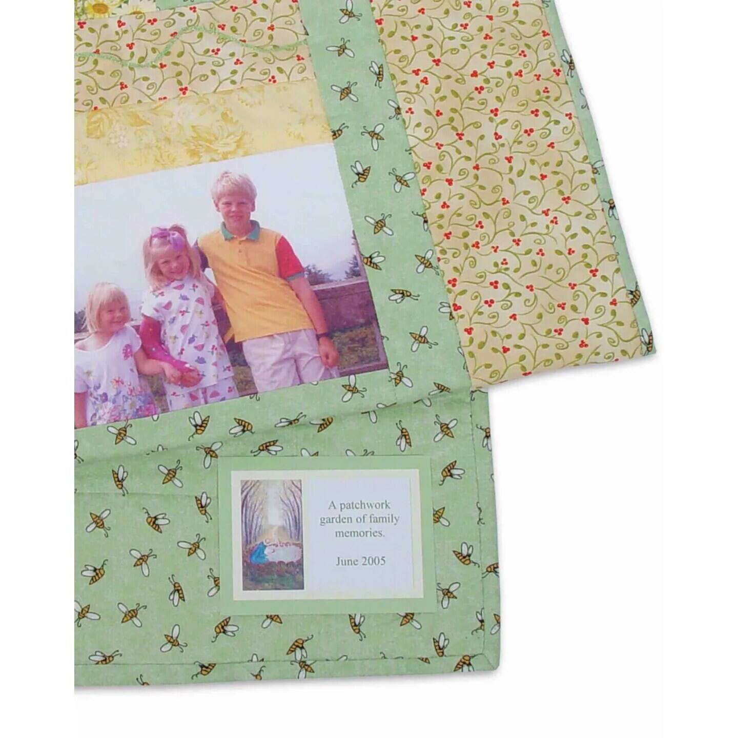 A patchwork garden of family memories. June 2005