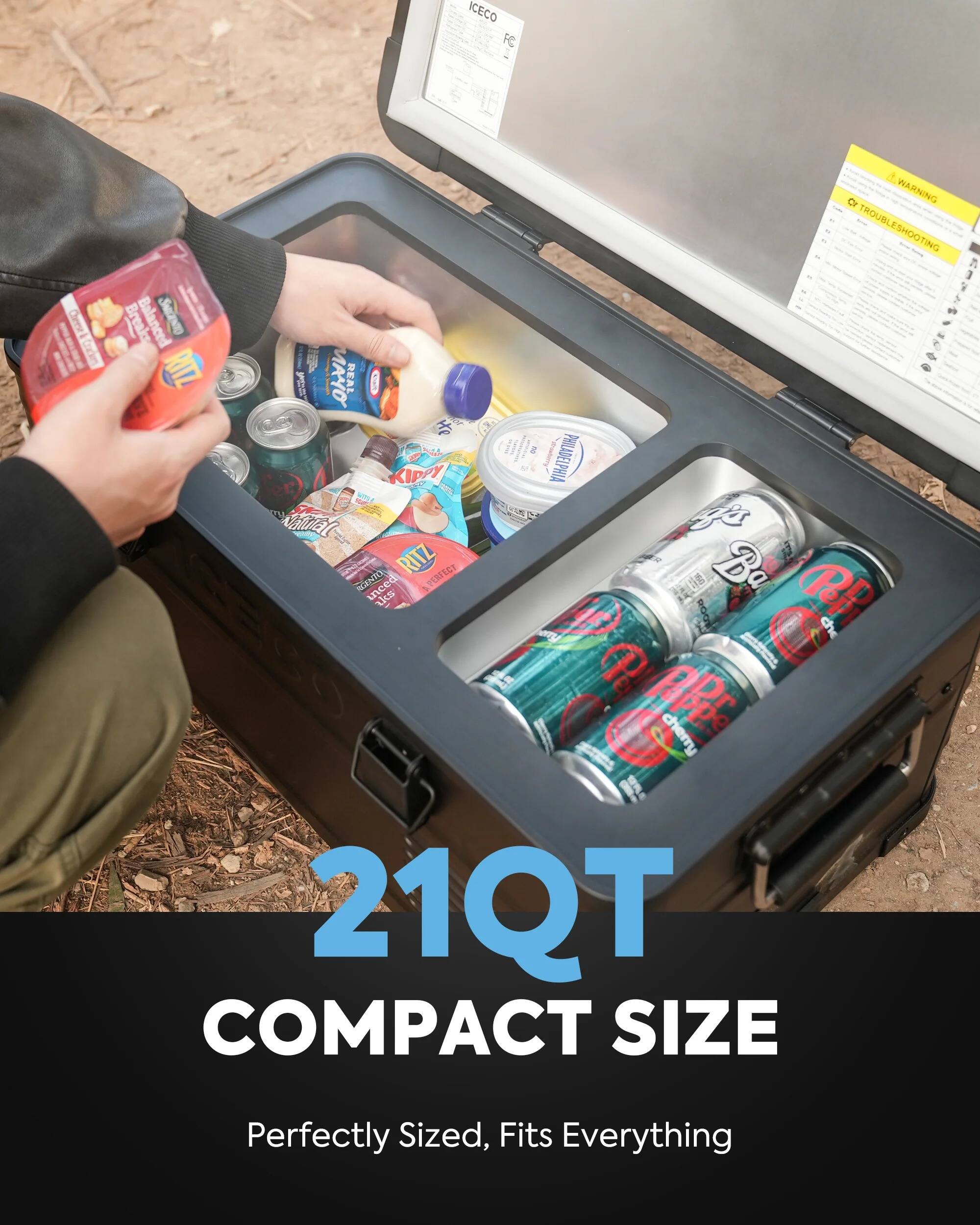 21QT  
COMPACT SIZE  
Perfectly Sized, Fits Everything