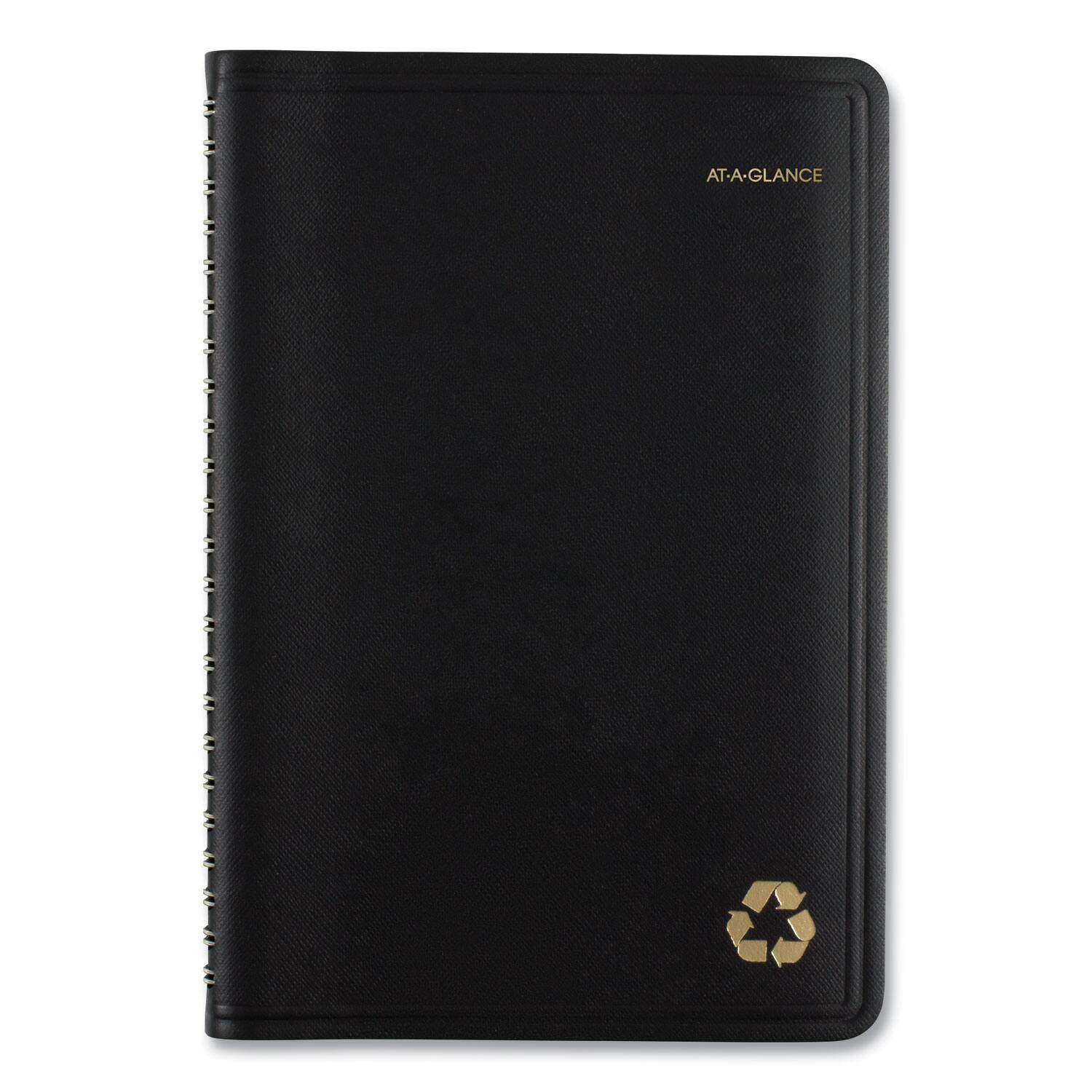 Back. AT-A-GLANCE - Recycled Weekly Block Format Appointment Book 8.5 x 5.5 Black Cover 12 Month Jan to Dec 2026.