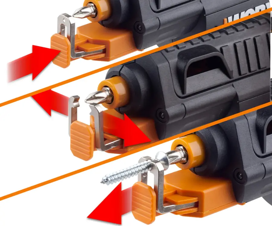 Alt View 19. WORX - 4V Electric Rechargeable Cordless Power Screwdriver Set with 6 Bits, Screw Holder, Charger, and 18 Month Battery Life - Black.