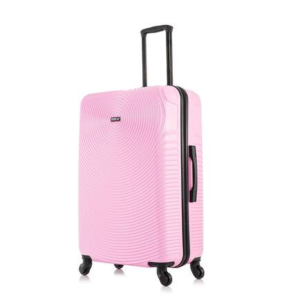 Front. DUKAP - Inception Lightweight Hardside Spinner Luggage 28" - PINK.