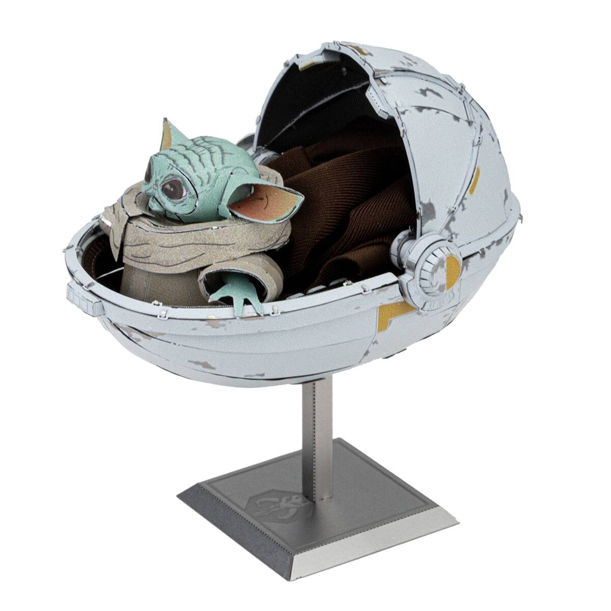 Alt View 1. Metal Earth - Metal Earth Premium Series Star Wars The Child 3D Metal Model Kit Fascinations - Silver.