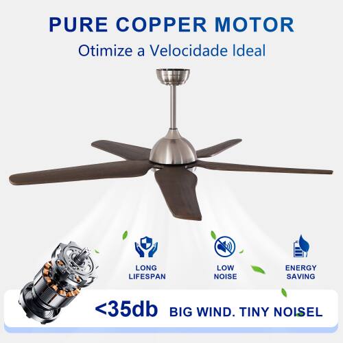 PURE COPPER MOTOR  
Otimiza a Velocidade Ideal  
LONG LIFESPAN  
LOW NOISE  
ENERGY SAVING  
<35db  
BIG WIND. TINY NOISE