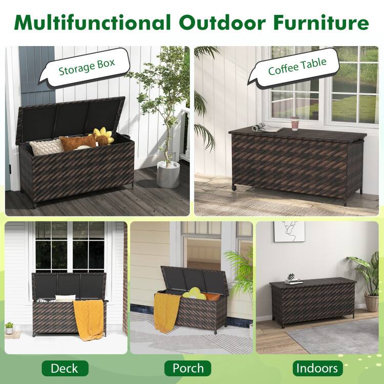 Multifunctional Outdoor Furniture Box Storage Coffee Table Deck Porch Indoors