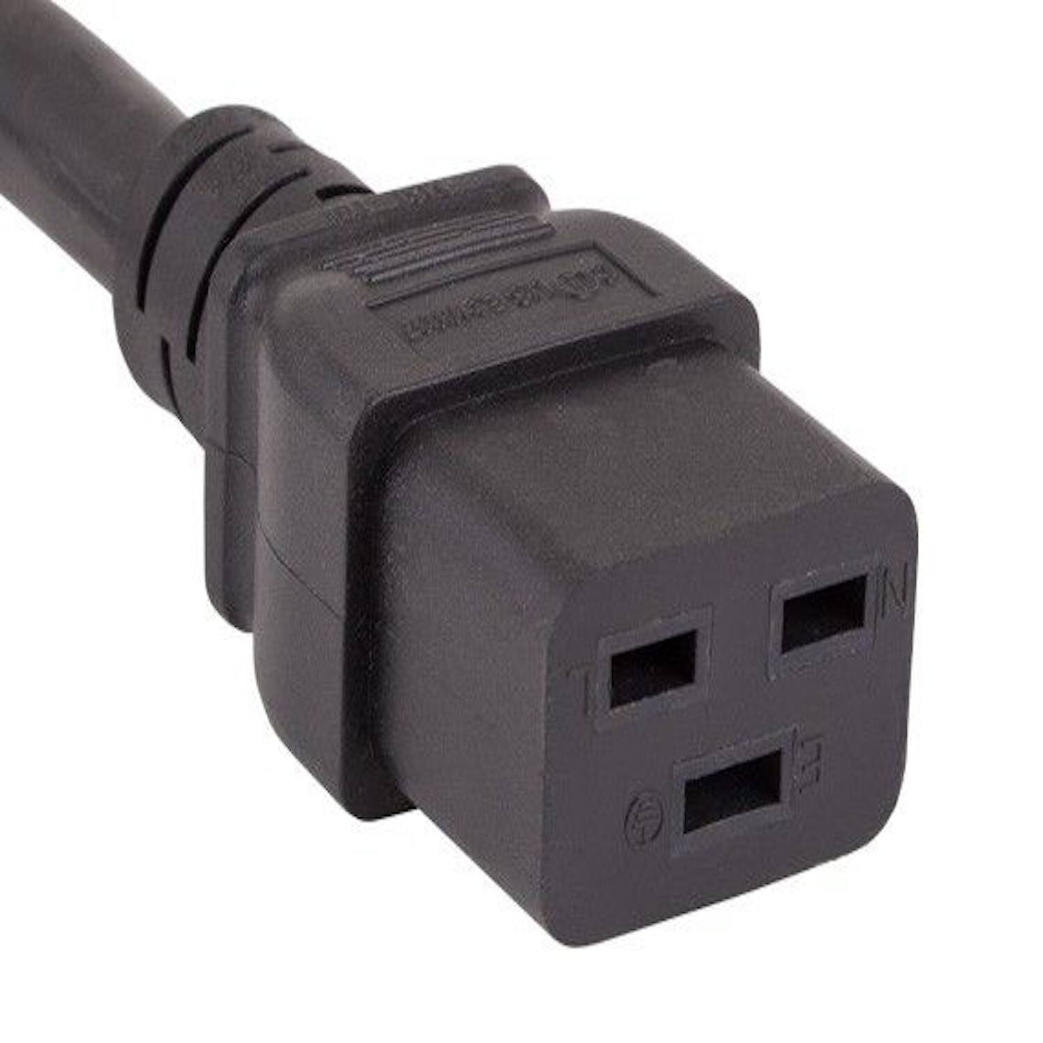 Left. Sanoxy - SANOXY Cables and Adapters; 8ft 12 AWG 20A 250V Heavy-Duty Power Cord (NEMA L6-20P to IEC 320 C19), Black - Black.