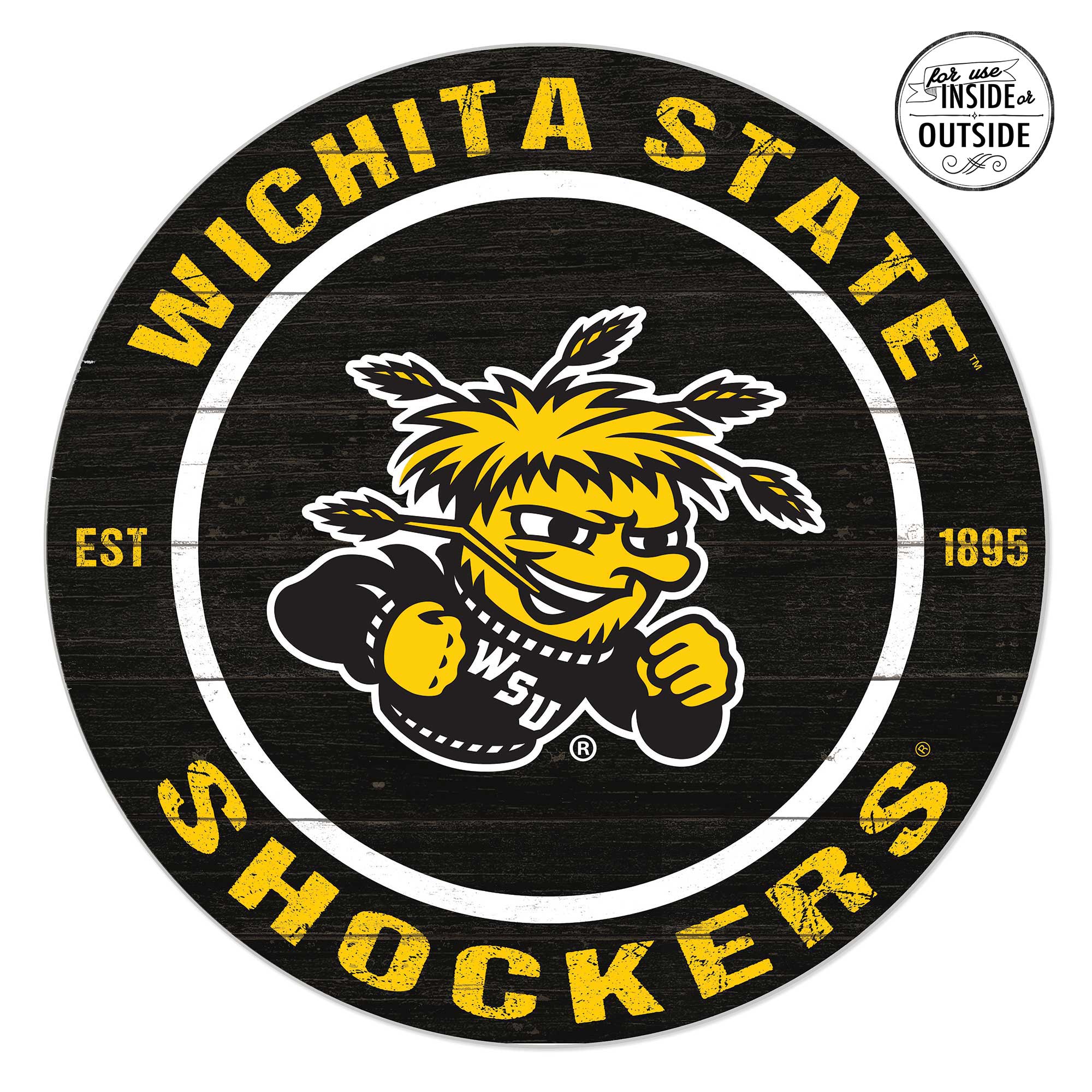 Wichita State Shockers 20'' x 20'' Indoor/Outdoor Team Color Circle Sign