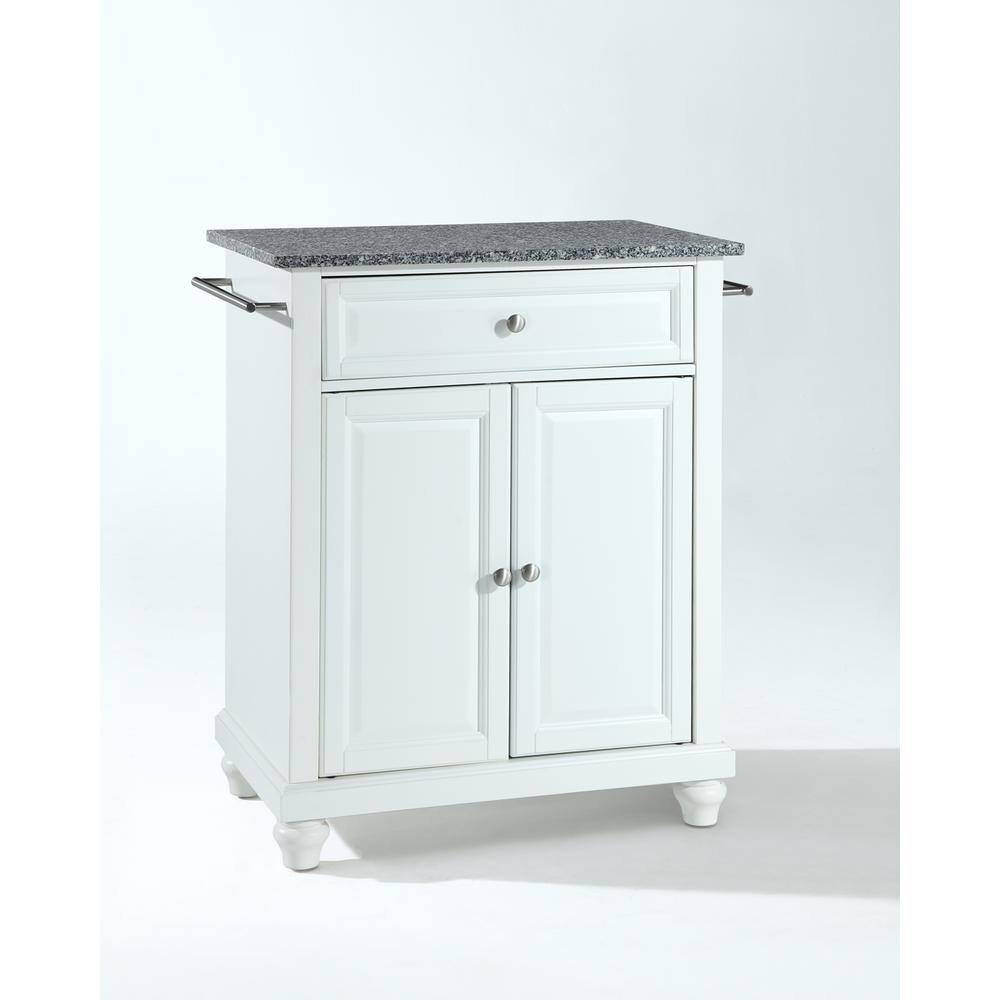 Back. Crosley Furniture - Cambridge Granite Top Portable Kitchen Island/Cart - White.