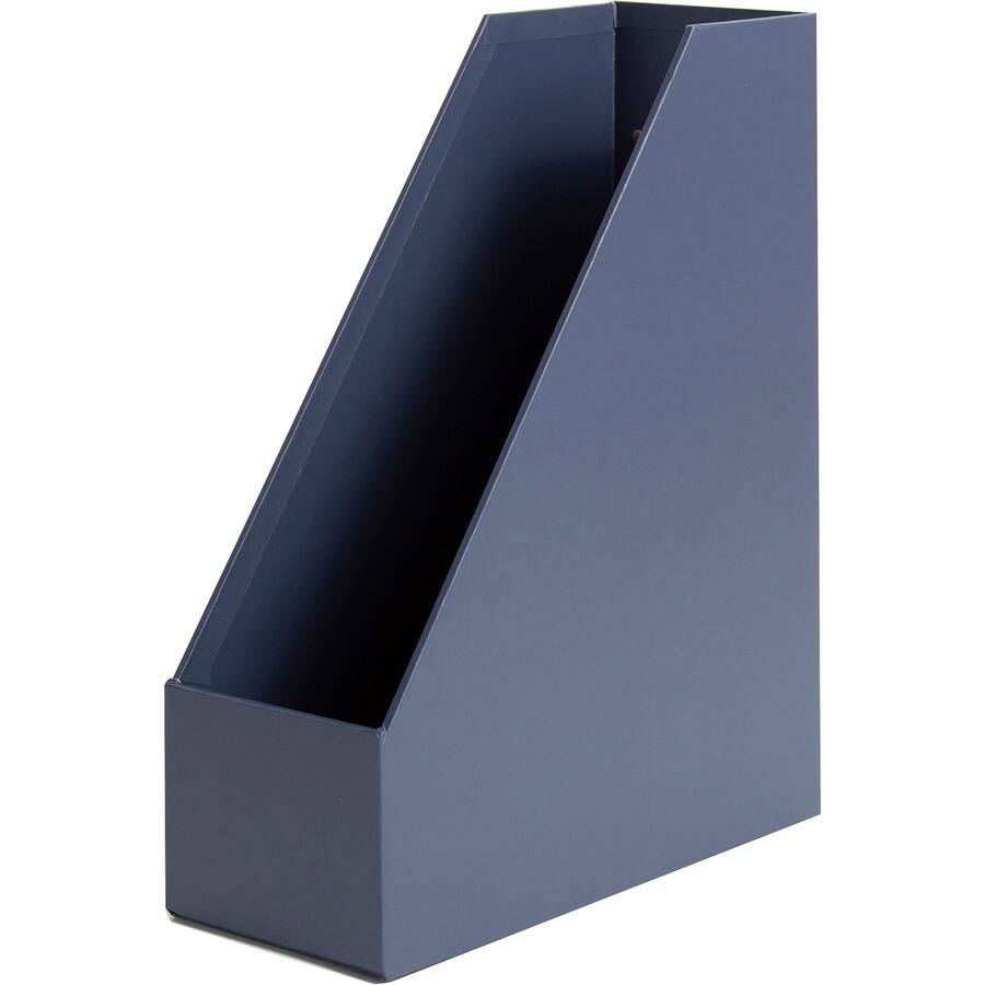 Angle. U Brands - U Brands 4 Piece Desk Organization Set Desktop Paper Wrapped Navy Chipboard Paper - Navy.