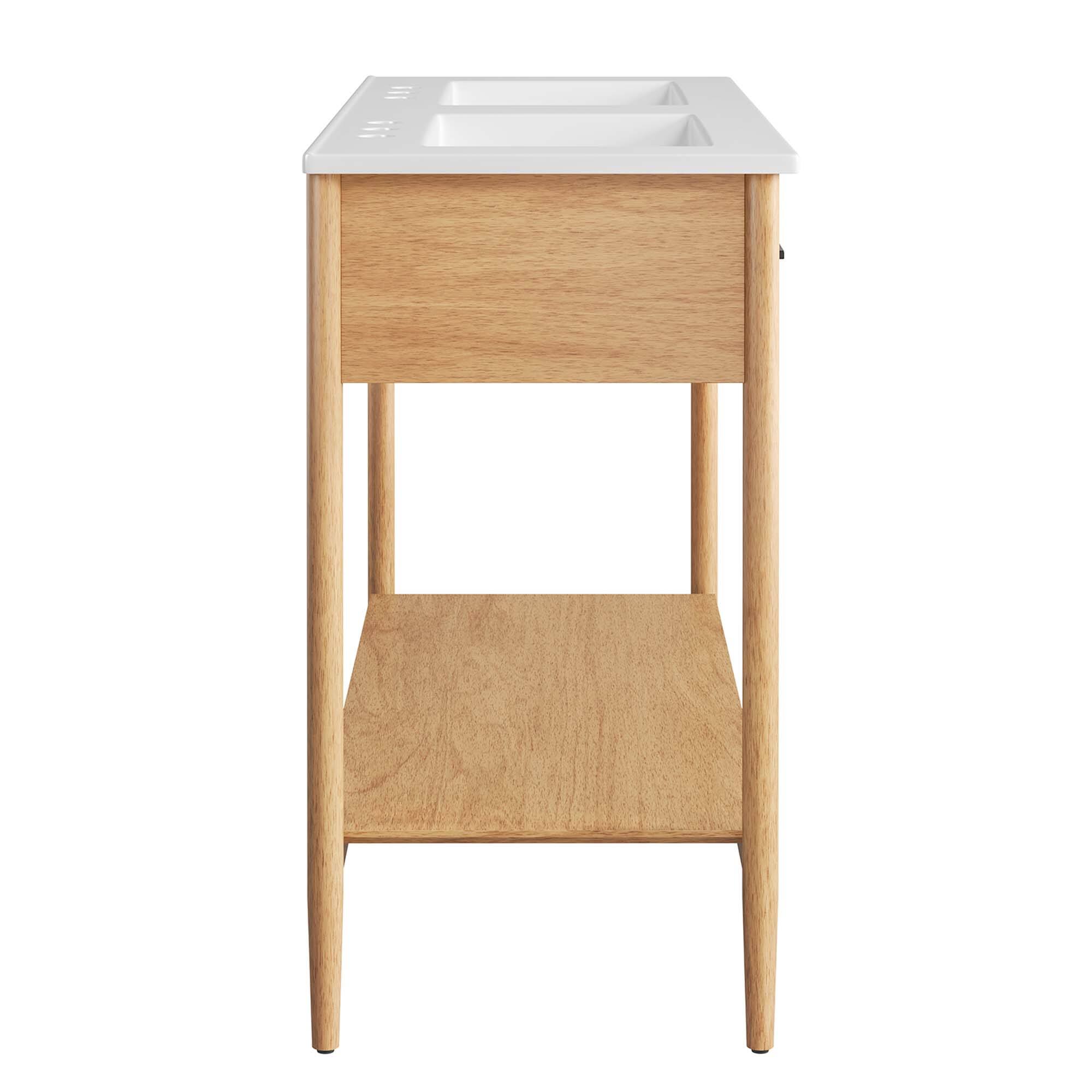 Alt View 2. Modway - Zaire Bathroom Vanity Basin Included by Modway - Natural White.