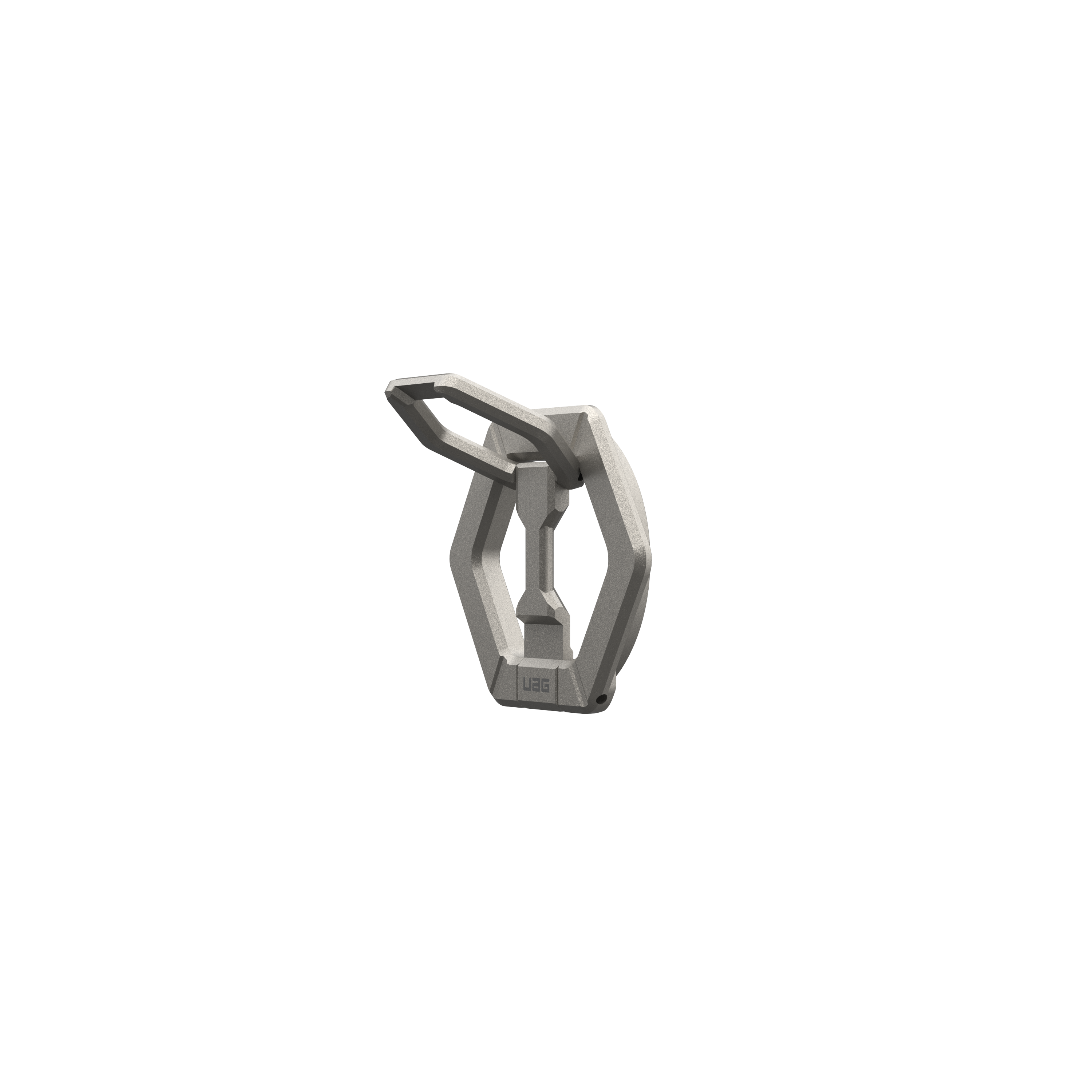 Alt View 17. UAG - Magnetic Phone Ring Stand, Universal MagSafe Phone Grip & Stand, Ultra-Strong Magnetic Hold, Premium Zinc, Sturdy - Titanium.