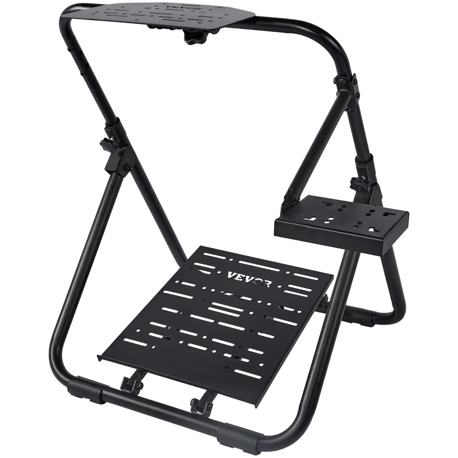 Alt View 5. VEVOR - Foldable Racing Steering Wheel Stand, Height Adjustable Universal Base Compatible with Logitech & Thrustmaster Racing - Black.