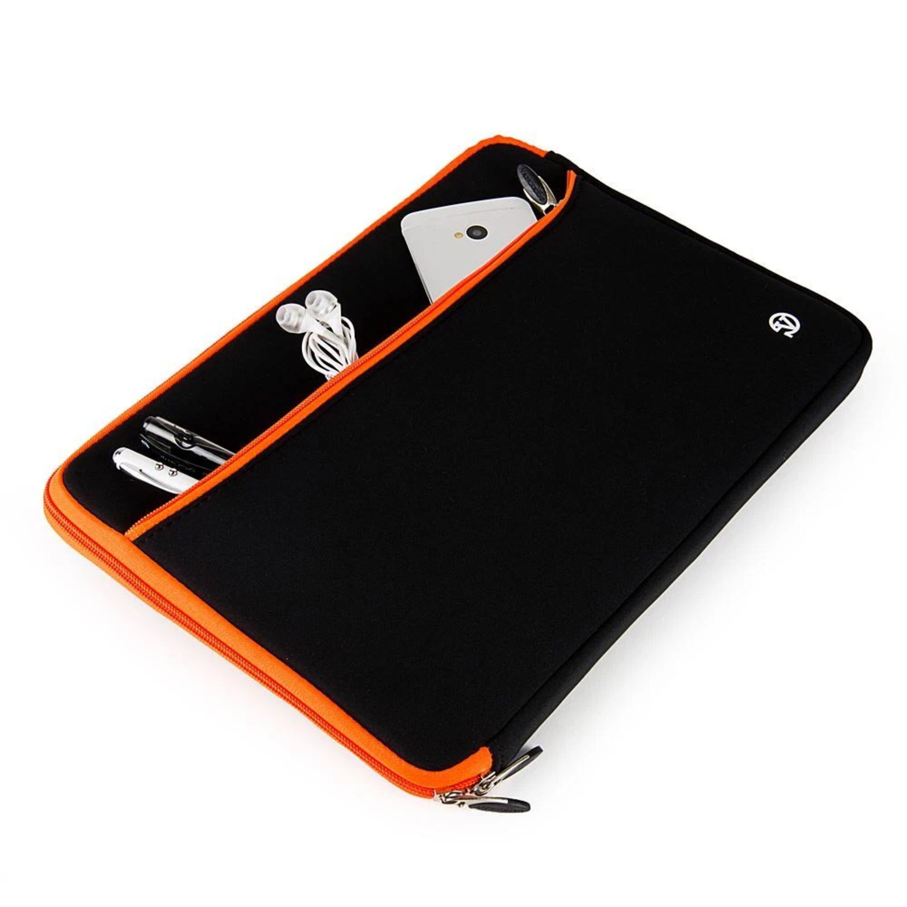 Left. Kitcheniva - Neoprene Laptop Sleeve Case Bag For 17" Laptop Black/Orange - Black/Orange.