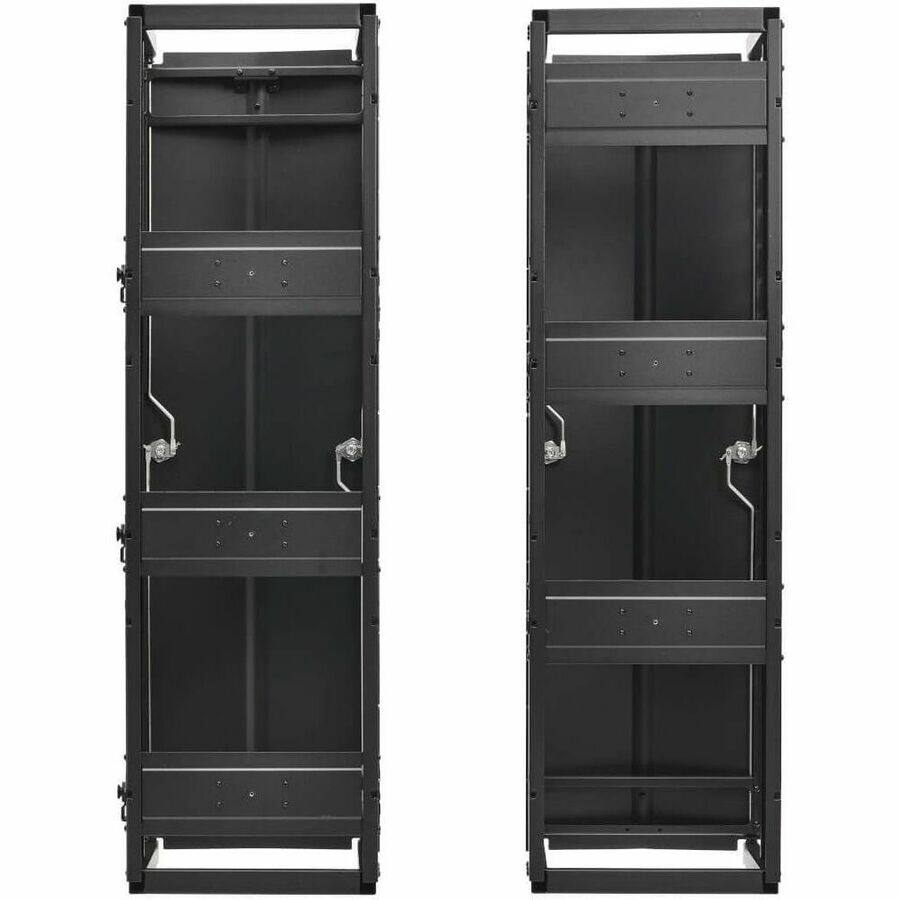 Alt View 8. Tripp Lite - Eaton Tripp Lite Series High-Capacity Vertical Cable Manager - Deep Double Finger Duct with Cover, Single Sided, 12 in. - Black.