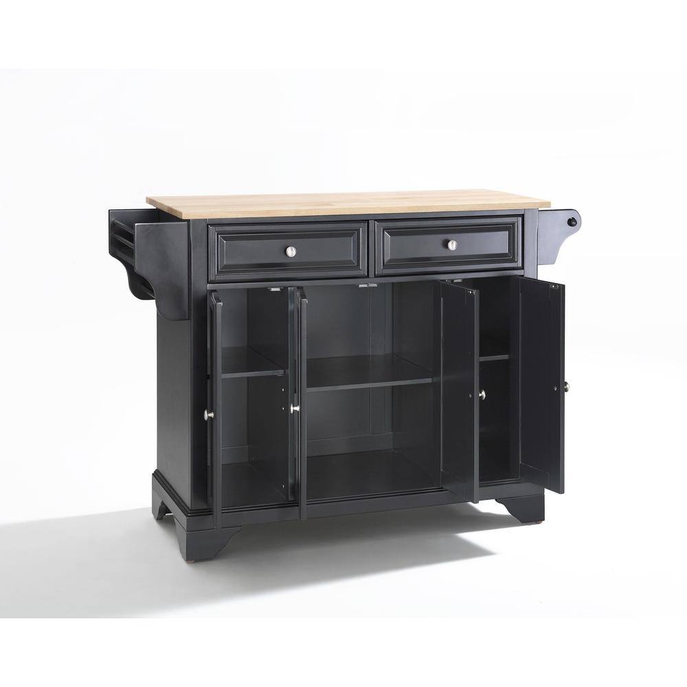 Back. Crosley Furniture - Lafayette Wood Top Full Size Kitchen Island/Cart - Black.